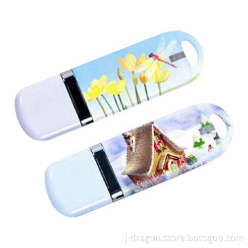 Classic Plastic USB Flash Drive with 1 to 32GB Storage, Data Preload and Full-color Printing Service